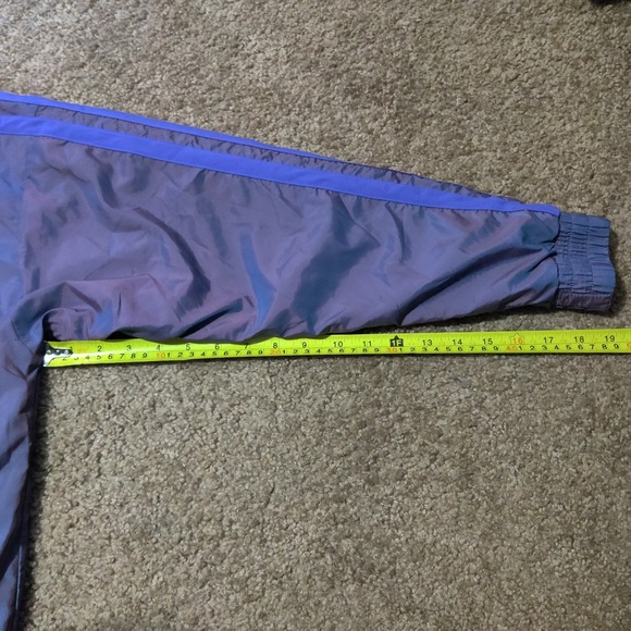 Adidas Pullover 1/4 Zip Windbreaker Jacket Iridescent Color Shift Women's Size S - Picture 12 of 15